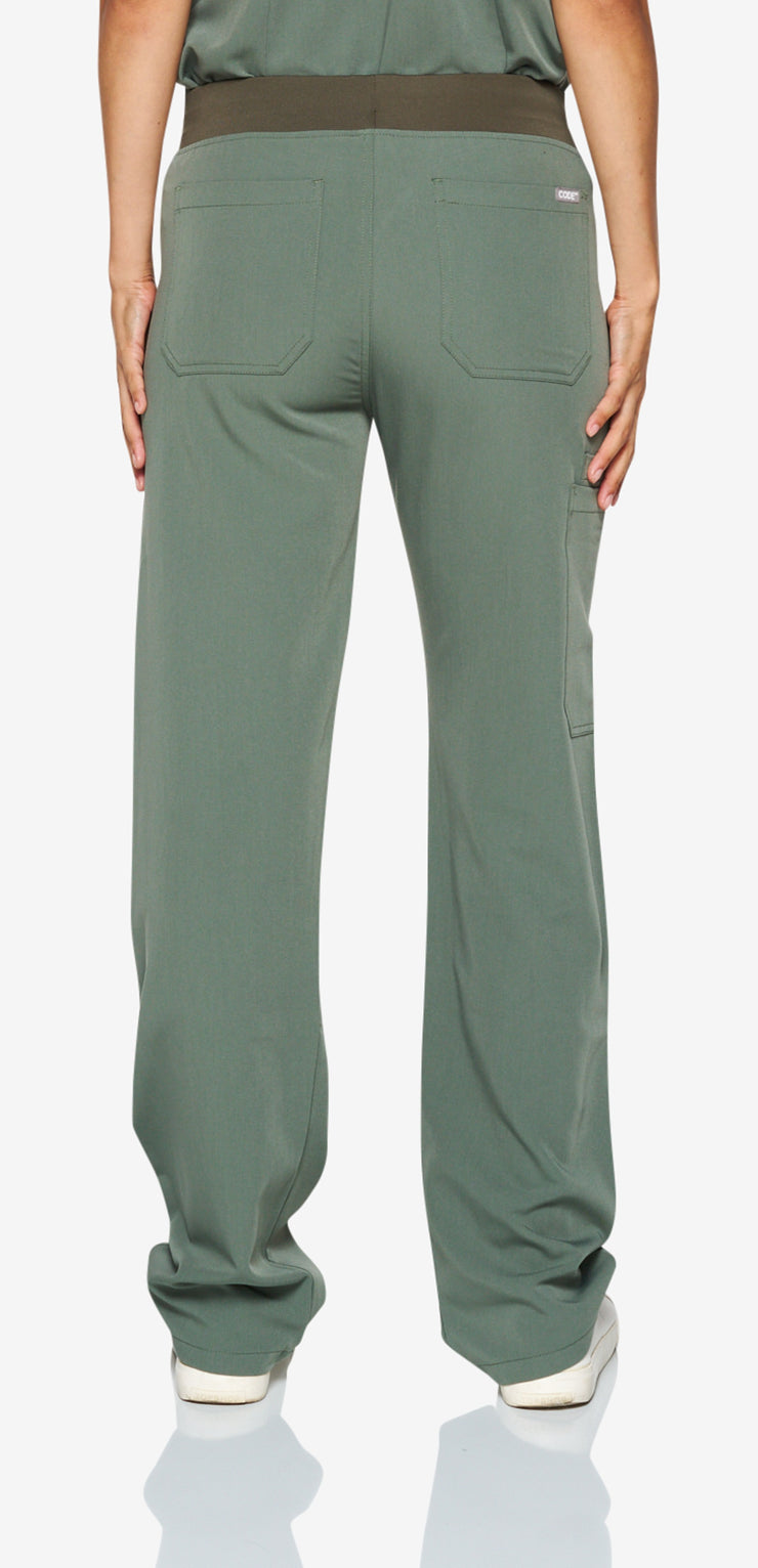 Olive Fit Straight Leg Scrub Pant | Shock Collection |