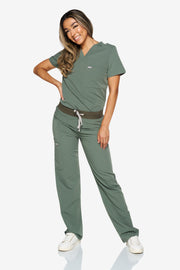 Olive Fit Straight Leg Scrub Pant | Shock Collection |