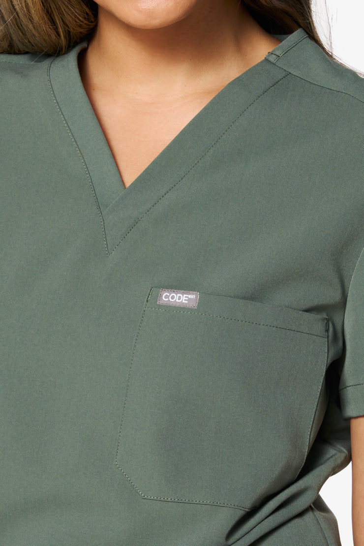 Olive Scrub Top | Shock Collection