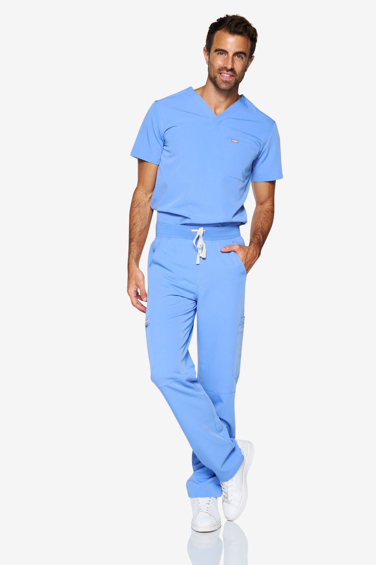 Arctic Ceil Blue Fit Straight Leg Pant | Storm | Men