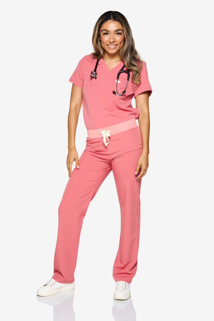 Mauve Fit Straight Leg Scrub Pant | Shock Collection |