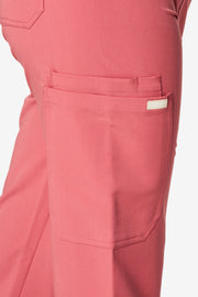 Pantalón médico de corte recto color malva | Colección de choque