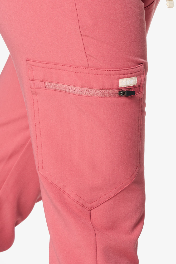 Mauve Fit Scrub Joggers | Shock Collection