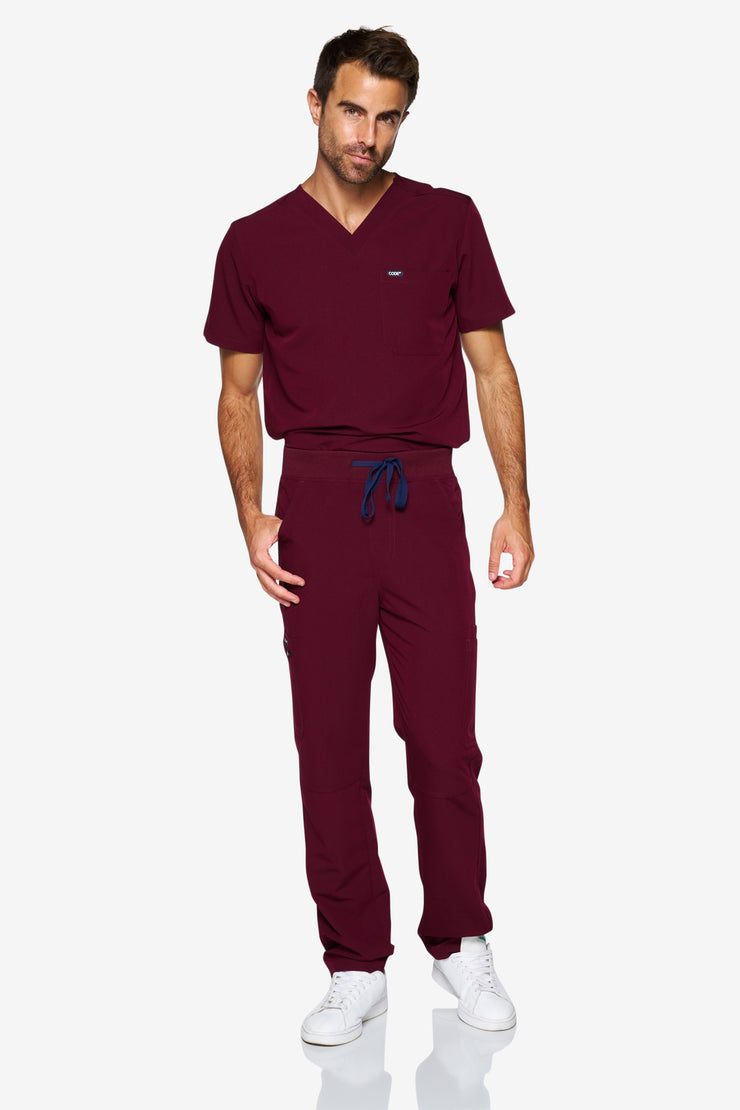 Burgundy Straight Leg Pant | Pulse Collection | Men | FINAL SALE