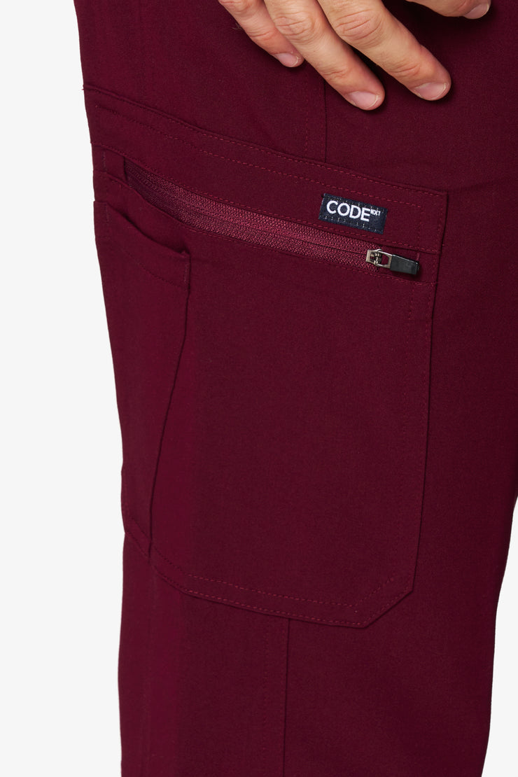 Pantalón pierna recta burdeos | Colección de pulsos | Hombres 