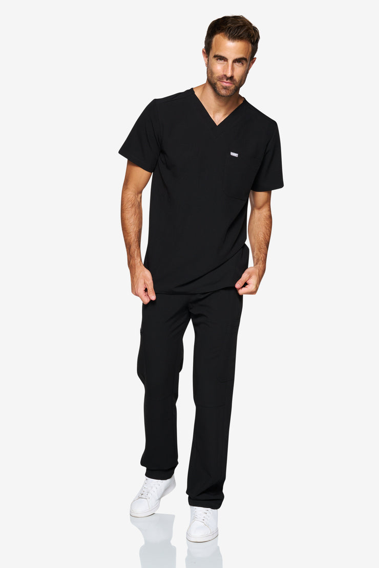 Black Scrub Top | Shock | MEN