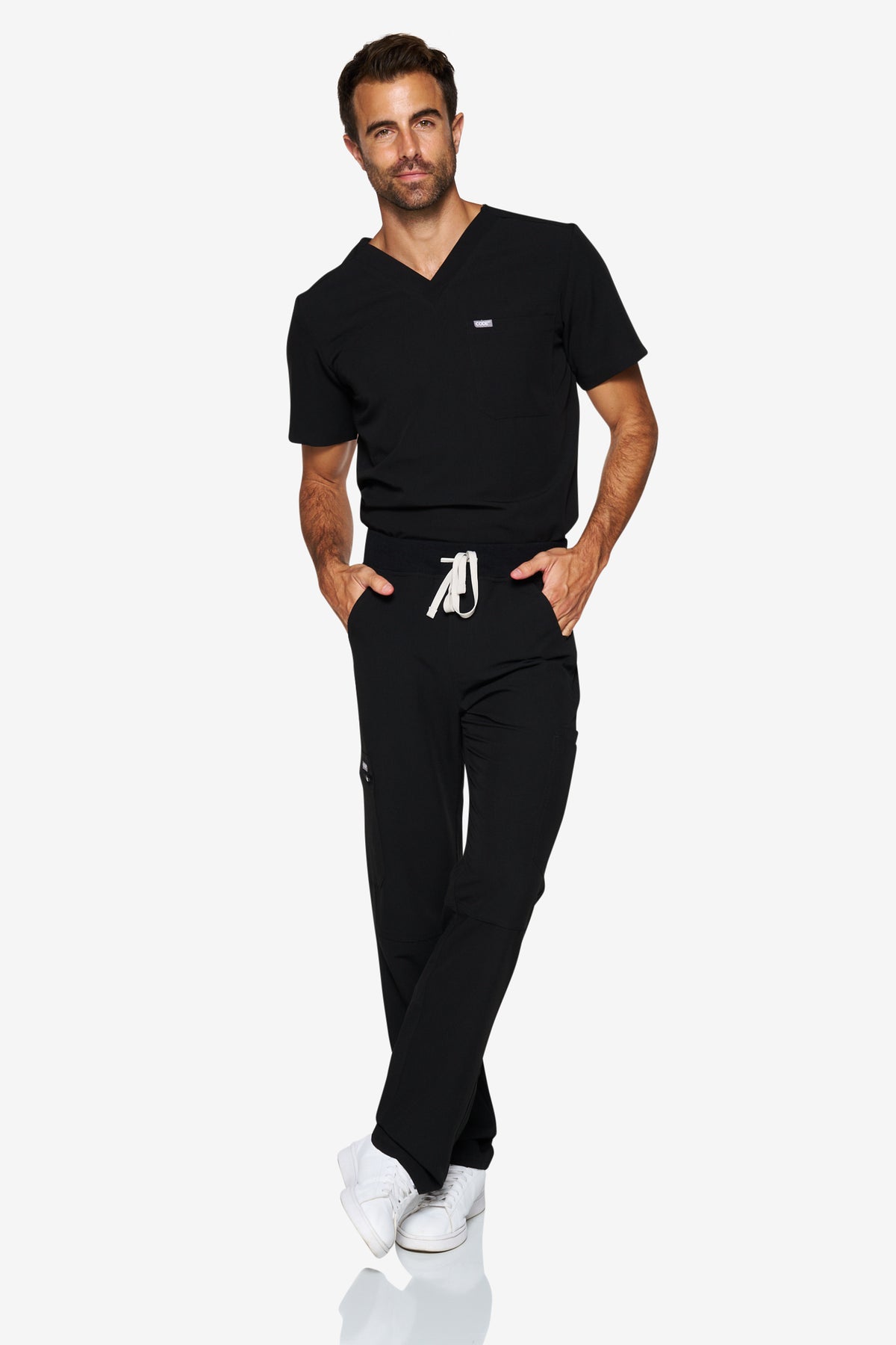Black Scrub Top | Shock | MEN