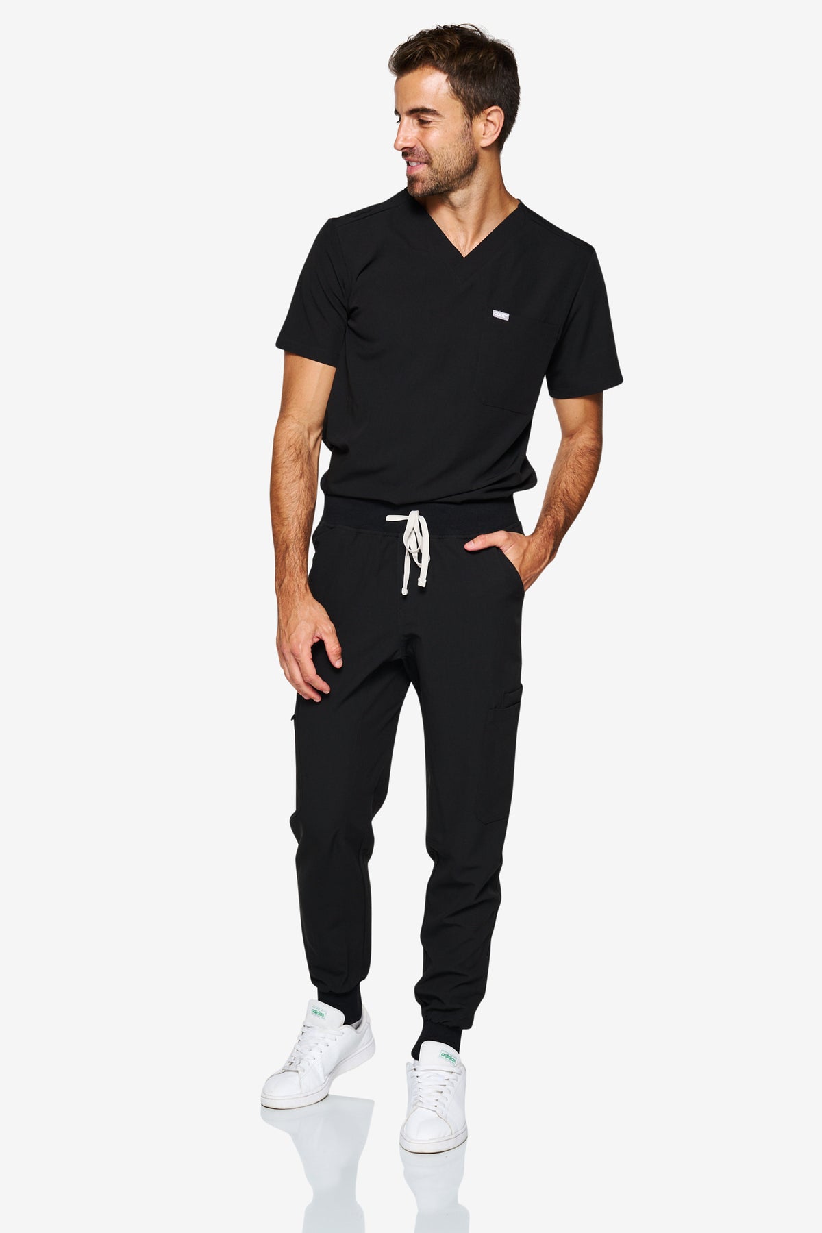 Black Scrub Top | Shock | MEN