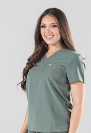 Olive Scrub Top | Neurogenic Shock - CODE NXT Scrubs