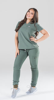 Olive Scrub Top | Neurogenic Shock - CODE NXT Scrubs