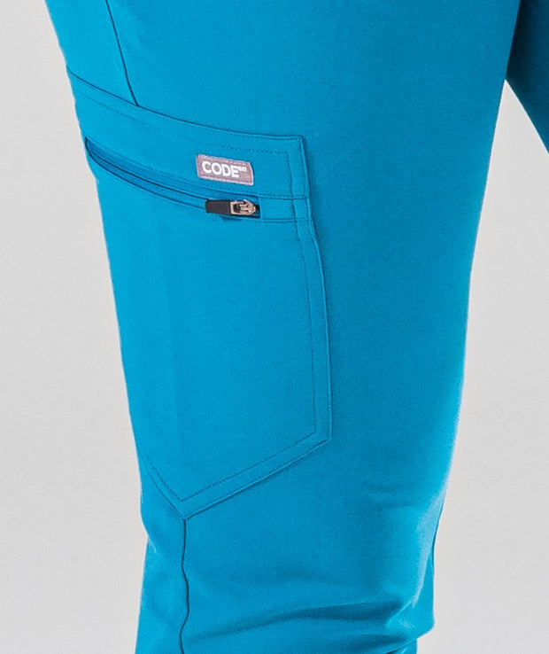 Caribbean Blue Fit Scrub Jogger | Cyanosis - CODE NXT Scrubs