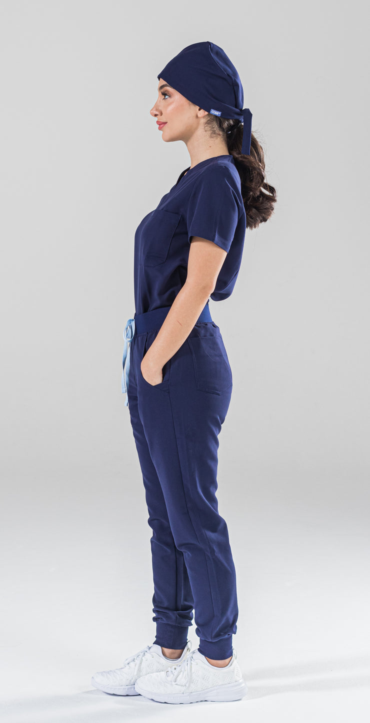 Navy Fit Scrub Joggers | Hypovolemic Shock - CODE NXT Scrubs