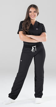 Black Fit Straight leg Scrub Pant | Shock Collection