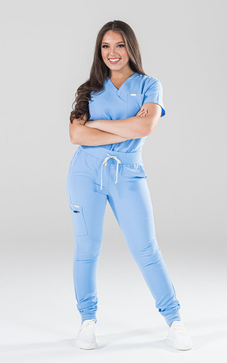 Sky Blue Scrub Top | Cloud Collection FINAL SALE