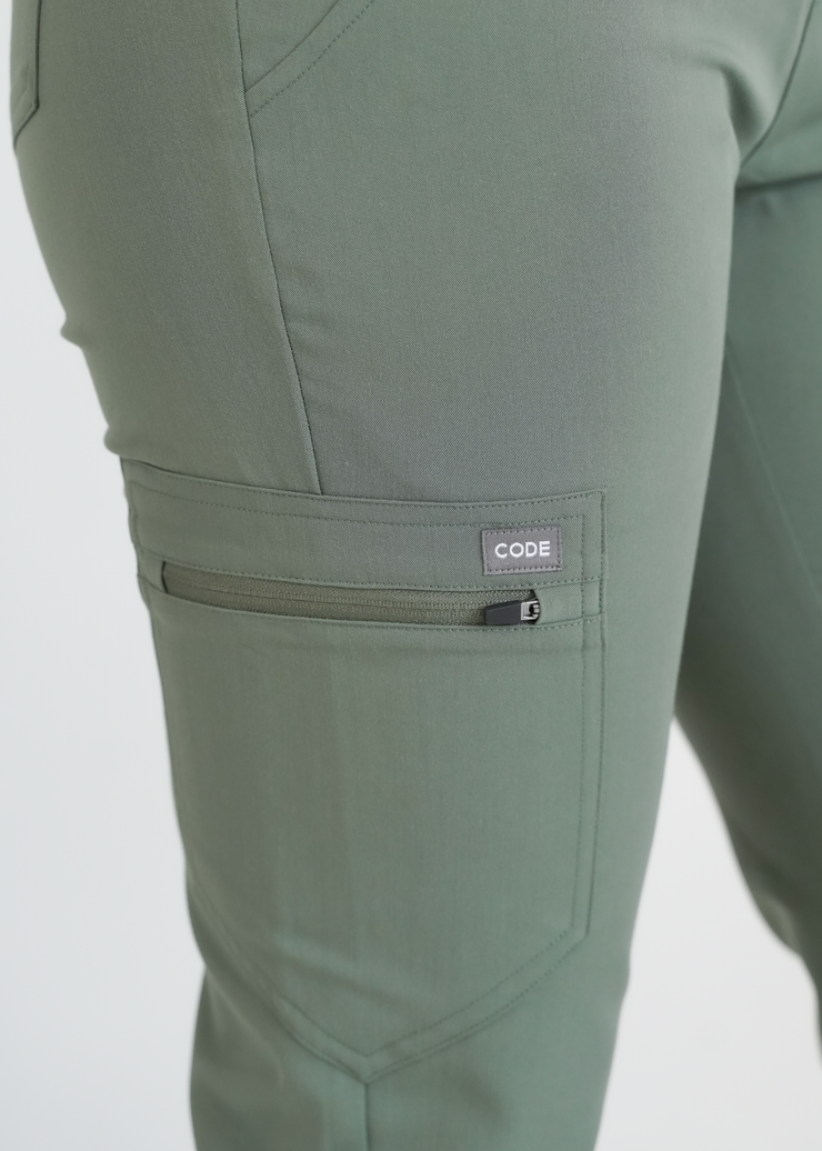 Olive Fit Scrub Joggers | Neurogenic Shock - CODE NXT Scrubs