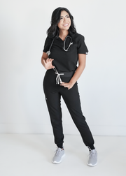 Black Scrub Top | Septic Shock - CODE NXT Scrubs