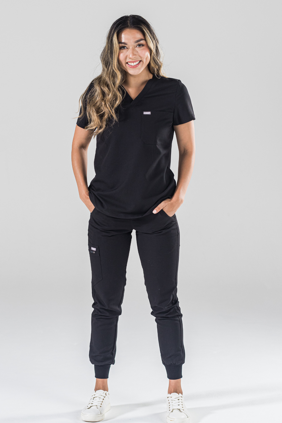 Black Scrub Top | Shock Collection – CODE NXT Scrubs