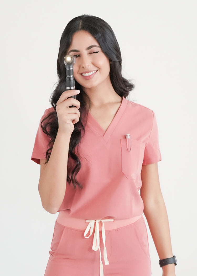 Mauve Scrub Top | Shock Collection – CODE NXT Scrubs